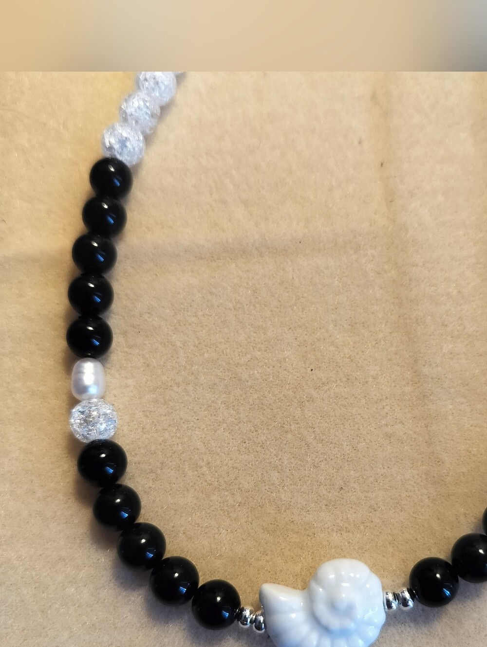 Porcelain Shell Chocker Princess Style Necklace - Picture 2 of 5